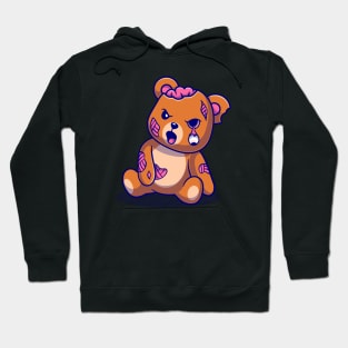 Cute Bear Zombie Cartoon Hoodie